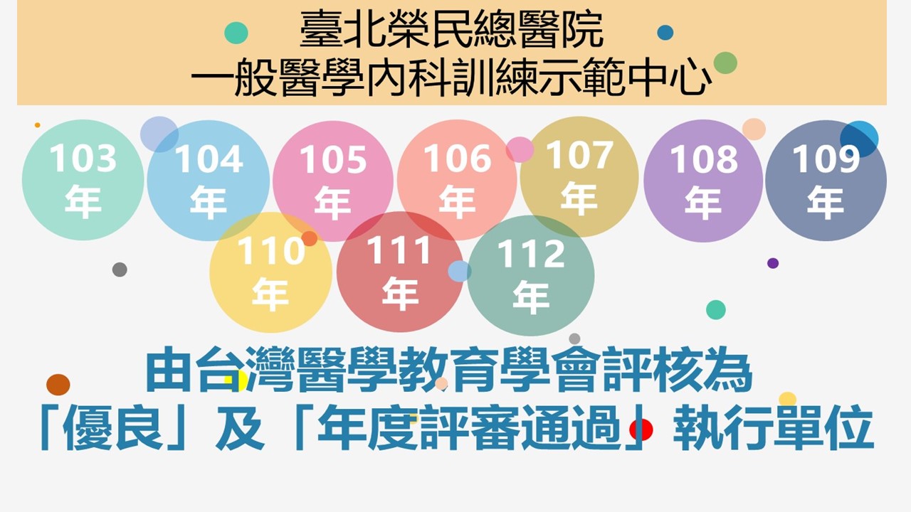 103-112年由台灣醫學教育學會評核為「優良」及「年度評審通過」執行單位��