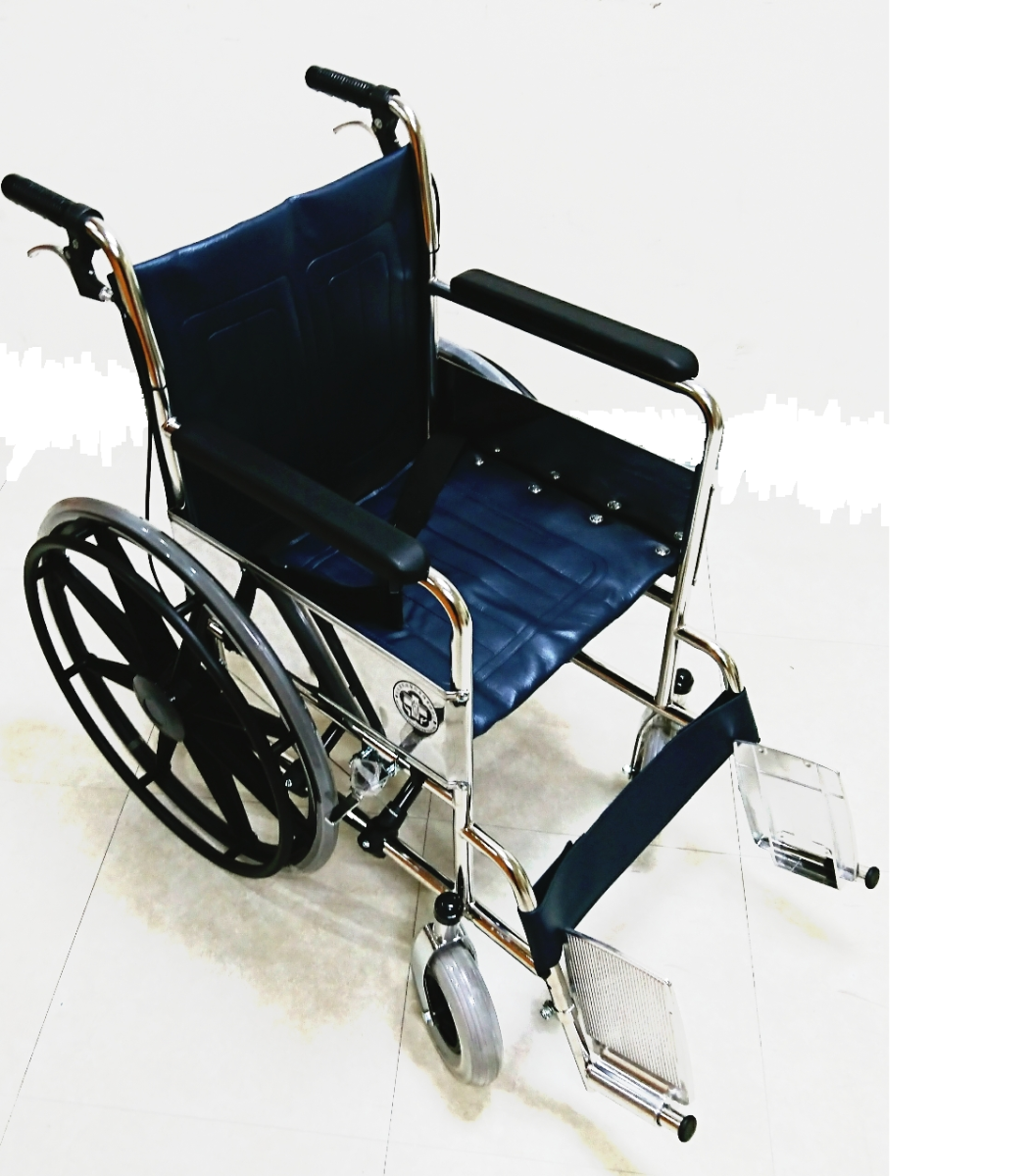 不銹鋼輪椅(塑膠輪圈)