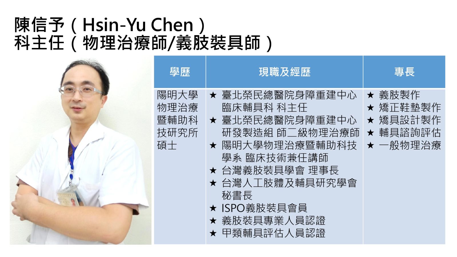 陳信予科主任